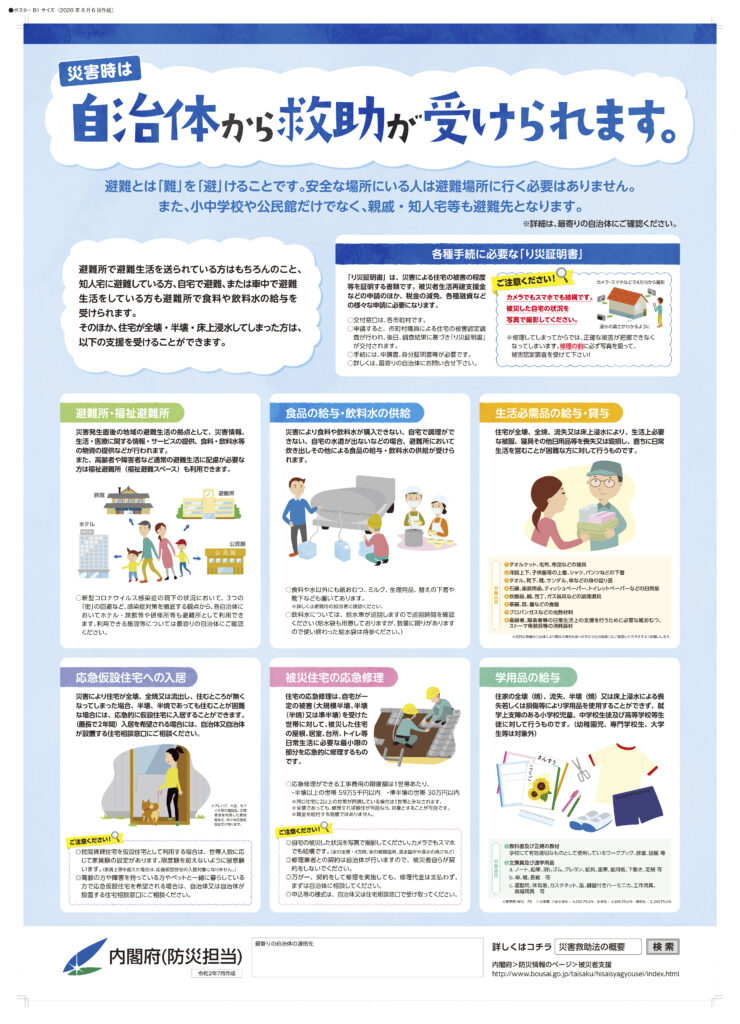 内閣府防災情報のページより、リーフレット